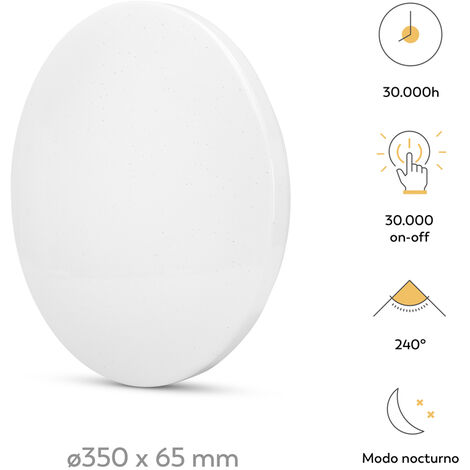 Plafón LED Cielo Estrellado Para Niños - Lámpara De Techo Con Control Remoto 3000-6000K, Azul 60cm