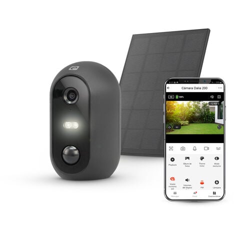 Garza - Cámara Vigilancia Wifi Exterior Solar con Batería