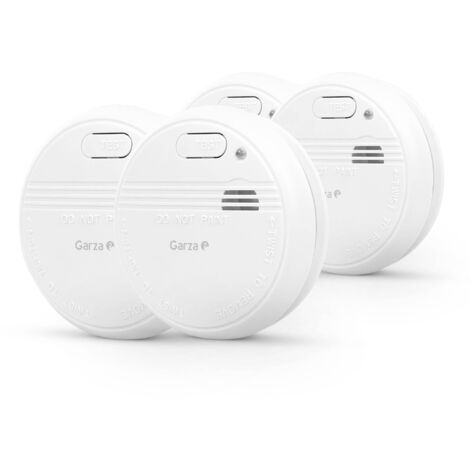 Garza Pack de 4 Detectores de Humo Homologados para el Hogar. Alarma de Incendios de 85dB (1/3)