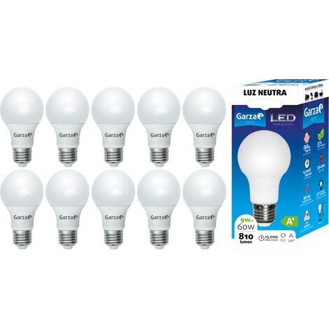Philips Bombilla LED E27 luz blanca 8 W equivalentes a 50W en incandescencia