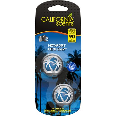 California Car Scents - Ambientador de Coche con Fragancia, Olor y Esencias a New car, Aroma a Coche nuevo (Minidifusores, 2UDS)