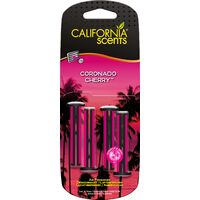 California Car Scents - Ambientador de Coche con Fragancia, Olor y Esencias a Coronado Cherry, Aroma a Piruleta de Cereza (Bastones de ventilación, 4UDS)