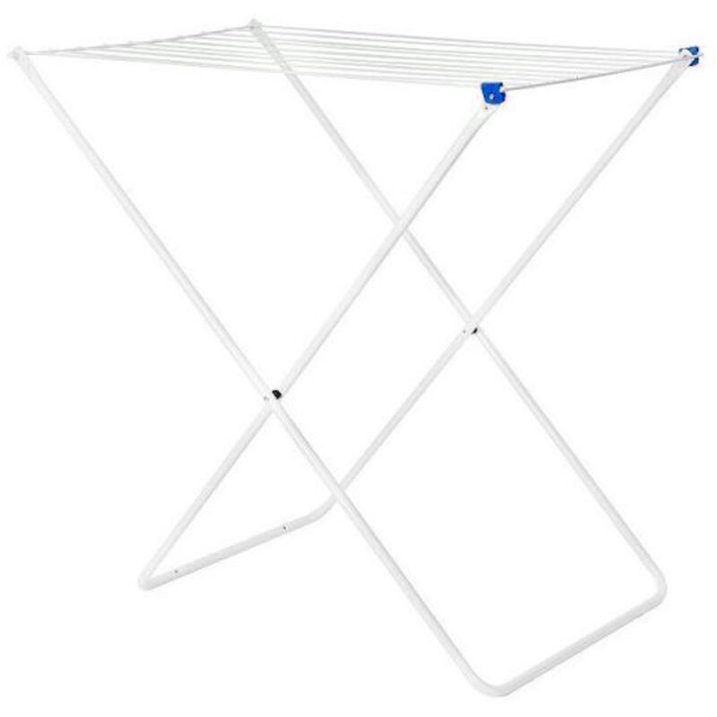 DanDiBo Wäscheständer Wäschetrockner Standtrockner Weiß 93918 Faltbar  Schmal Metall ohne Flügel ohne Rollen Platzsparend Zusammenklappbar | Wäscheständer