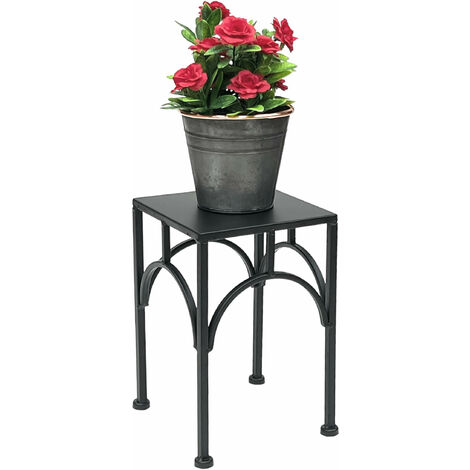 DanDiBo Blumenhocker Metall Schwarz Eckig 28 cm Blumenständer Blumensäule 96449 S Pflanzenhocker Modern Pflanzenständer (1/5)