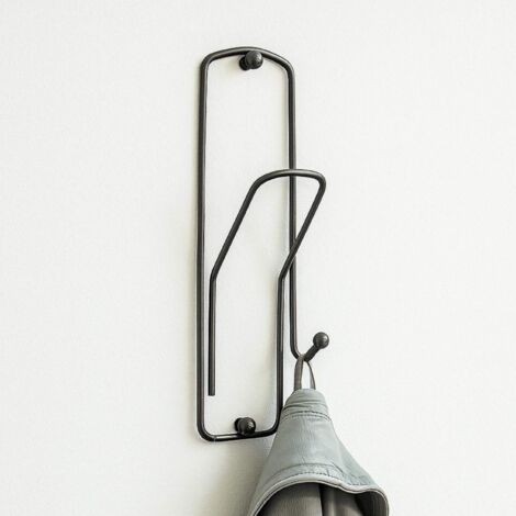 Designer Kleiderhaken "Büroklammer" 32 cm Garderobe Wandhaken Haken aus Metall / Farbe: Chrome