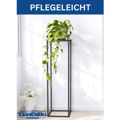 DanDiBo Pflanzenständer Metall Schwarz Eckig 100 cm 96589 Beistelltisch