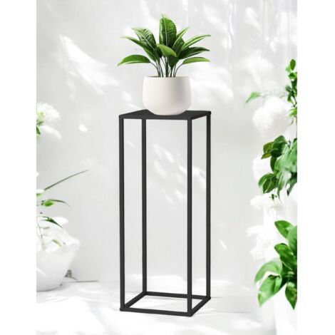 DanDiBo Pflanzenstnder Metall Schwarz Eckig 80 cm 96588 Beistelltisch Hoch  Blumenhocker Blumenstnder Design Modern