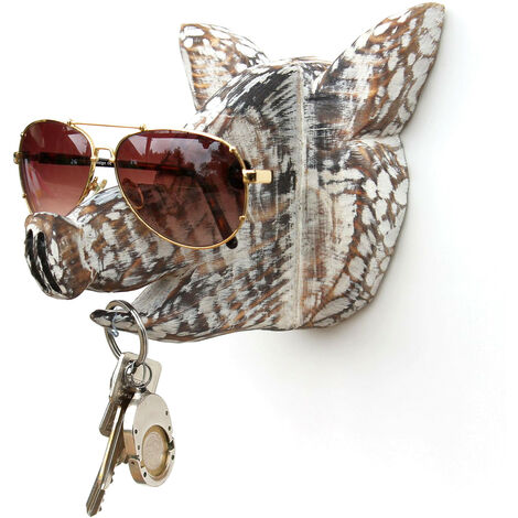 DanDiBo Brillenhalter Wand Brillenständer 93913 Schlüsselhalter Schwein  handgemacht Kleiderhaken Holz