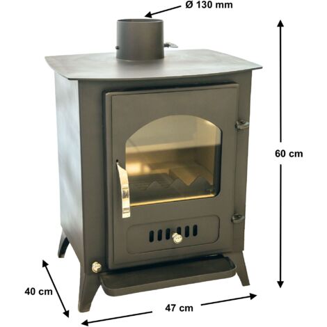 EEK A+ Kaminofen Holz Verso 1 Holzofen 7,5 kW Kamin Ofen Dauerbrandofen Werkstattofen Schwedenofen Hüttenofen Heizofen