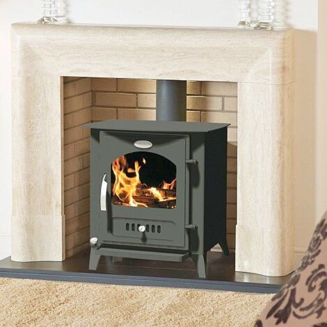 EEK A+ Kaminofen Holz Verso 1 Holzofen 7,5 kW Kamin Ofen Dauerbrandofen Werkstattofen Schwedenofen Hüttenofen Heizofen