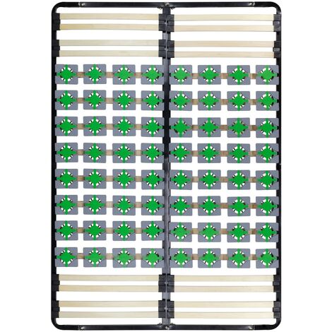 CASI Sommier à lattes avec plots de soutien 140x200 cm sans pieds