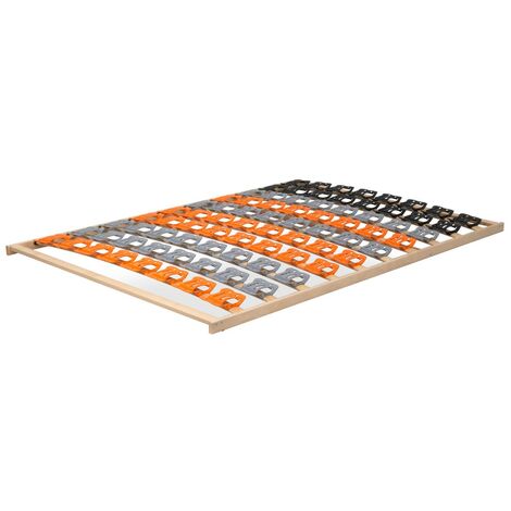 Monmobilierdesign – Sommier à lattes ergonomique 140x200 cm – Cadre en bois avec 7 zones de confort – Plots de soutien pour ventilation optimale (1/5)