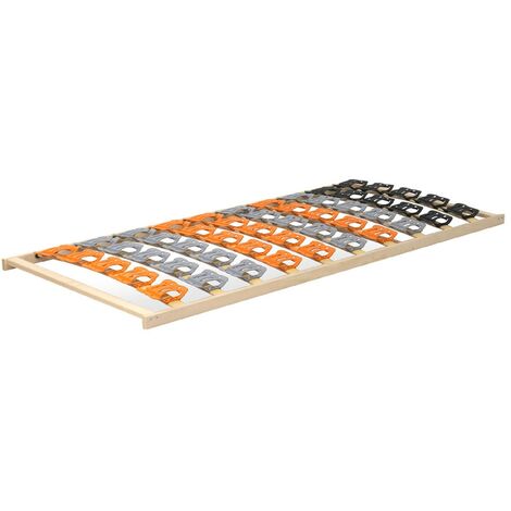 DOY Sommier à lattes ergonomique cadre en bois avec plots de soutien 80X200 cm (1/5)