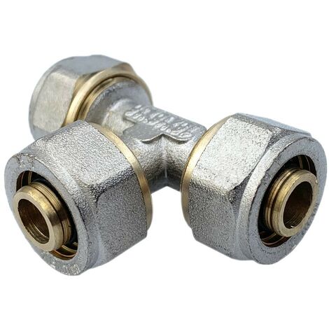 Lot de 5 Té à visser tube PER Ø16x16x16 mm (1/4)