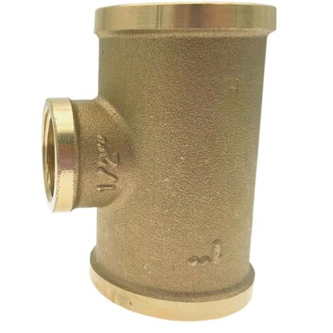Raccord Té réduit à visser femelle en laiton Ø 1" x 1/2" x 1" - à l'unité (1/4)