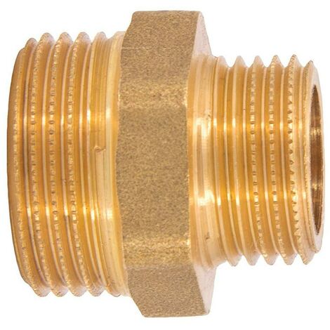 Mamelon laiton réduit mâle mâle à visser Ø 3/4" x 5/4" - à l'unité (1/3)