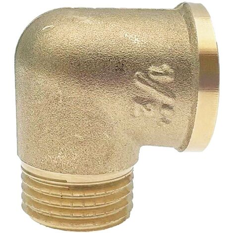 Raccord laiton coudé 90° mâle femelle à visser Ø 1/2" - à l'unité (1/3)