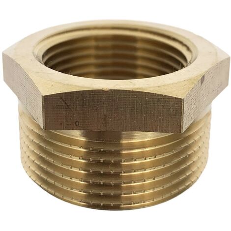 Raccord mamelon réduction mâle femelle en laiton à visser Ø 1" x 3/4" - à l'unité (1/4)