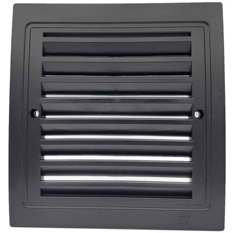 Lot de 1 Grille de ventilation plastique 140x140 mm Noir (1/4)