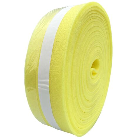 Bande résiliente périphérique isolante autocollante 25m – Largeur 150mm – Épaisseur 8mm – Pour séparation zones de chauffage – Hydroland