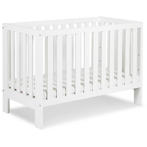 AMELIA II Lit bébé évolutif avec barrière de sécurité Blanc Avec tiroir