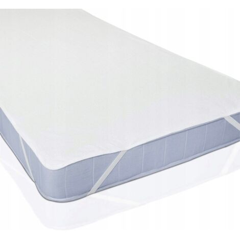 Monmobilierdesign – Alèse imperméable 90x190 cm – Coins élastiques – Hypoallergénique – Tissu éponge pour circulation d'air