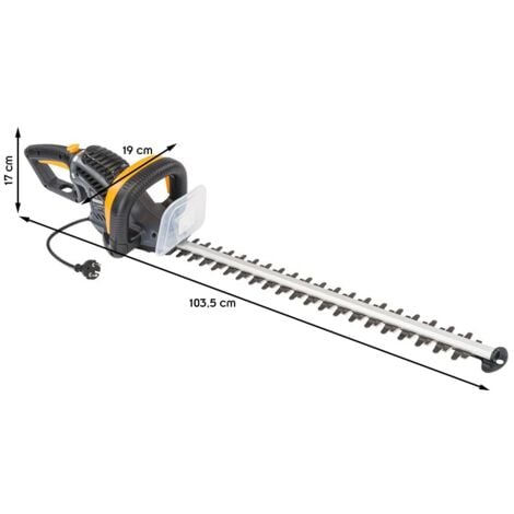 Taille-haie électrique 1800W en acier lame 61 cm poignée rotative et protège lame