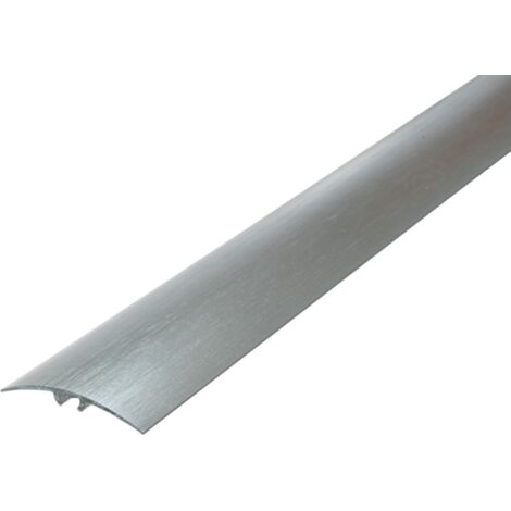 Barre de seuil aluminium argent brossé 37mm x 930mm – Fixation invisible pour différences de niveau jusqu'à 14mm – Finition élégante – Cezar