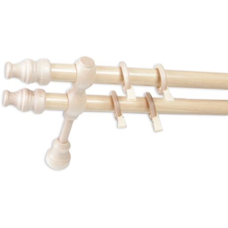 CRIS Tringle en bois Ø 28 mm Pin Double 220 cm