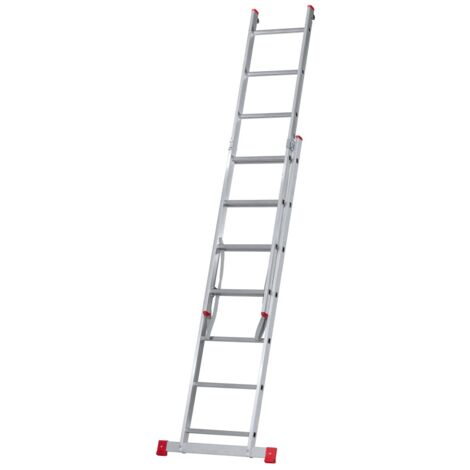 Monmobilierdesign – Échelle transformable en aluminium 2 plans 7 marches – Charge maximale 150 kg – Pieds renforcés et barreaux antidérapants (1/5)
