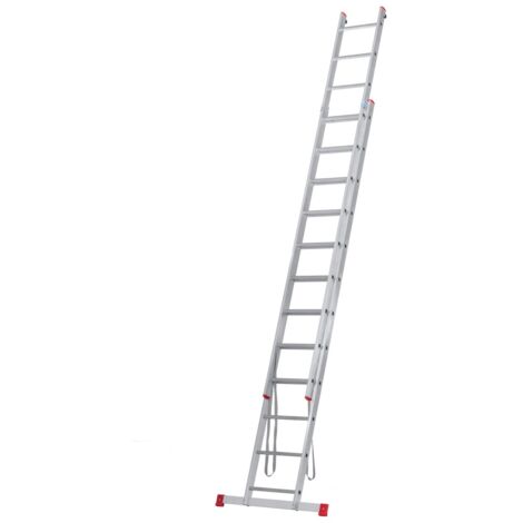 Monmobilierdesign – Échelle transformable en aluminium 2 plans 12 marches – Charge maximale 150 kg – Pieds renforcés antidérapants – Barreaux rainurés