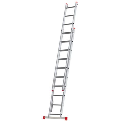 Monmobilierdesign – Échelle transformable en aluminium 2 plans 10 marches – Charge maximale 150 kg – Pieds renforcés antidérapants – Normes EN-131