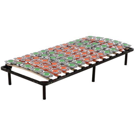 KEPT Sommier à lattes ergonomique avec plots de soutien 80x200 cm avec pieds