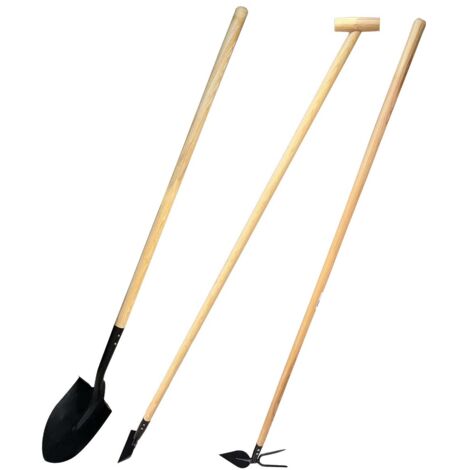 OGROD Lot d'outils de jardinage Pelle bêche + binette + serfouette panne et langue