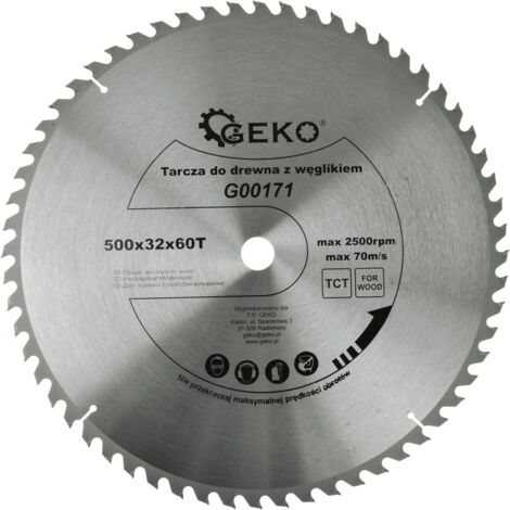 Lame de scie circulaire TCT pour bois Ø500x32 60 dents