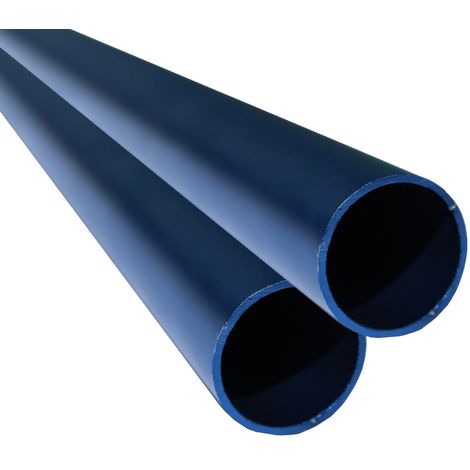 Lot de 1 Tube aluminium anodisé longueur 100 cm Ø 30 mm Bleu 
