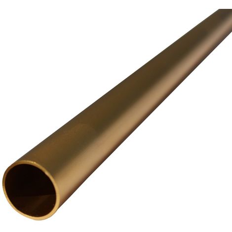 Lot de 10_Tube aluminium anodisé longueur 200 cm Ø 30 mm Doré 