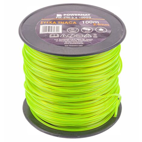 Bobine de fil 100 m pour débroussailleuse coupe-bordure - Fil en étoile Ø2,4 mm - à l'unité (1/4)