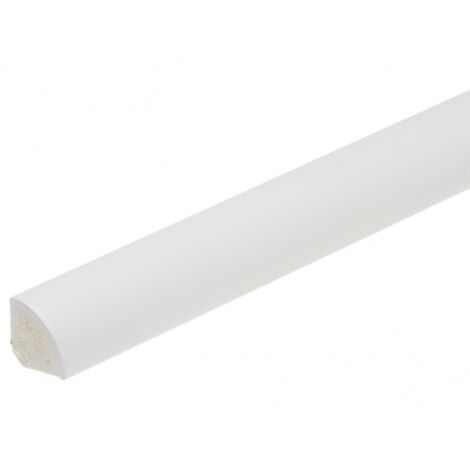 Lot de 1 Quart de rond PVC 13 x 13 mm longueur 2,5 m Blanc