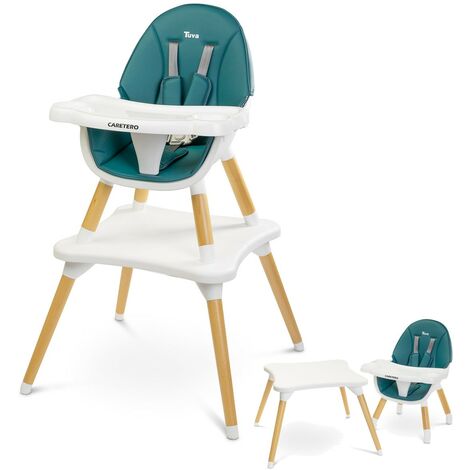 TUVA Chaise haute évolutive en table et chaise Vert