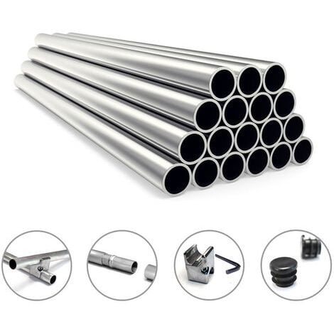 Tube aluminium Ø 30 mm Creatube 200 cm naturel non anodisé