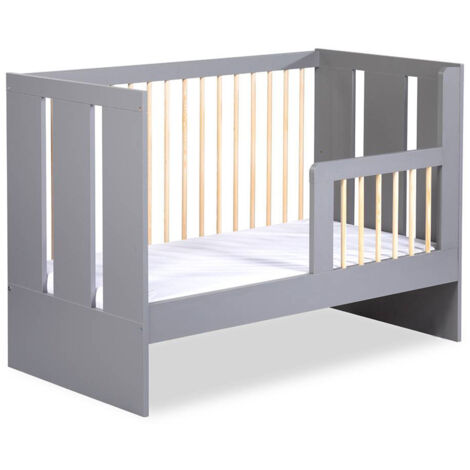 Lit évolutif bébé 120x60 cm – Bois de pin et MDF – Sommier réglable sur 3 hauteurs – Barreaux amovibles pour sécurité Lit évolutif bébé 120x60 cm – Bois de pin et MDF – Sommier réglable sur 3 hauteurs – Barreaux amovibles pour sécurité