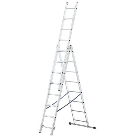 Monmobilierdesign – Échelle transformable en aluminium 3 plans 8 marches – Charge maximale 150 kg – Pieds renforcés et barreaux antidérapants – Conforme EN-131 (1/5)