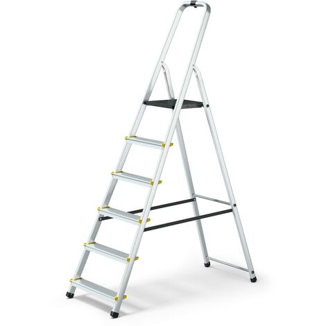 MOWA Escabeau professionnel en aluminium 6 marches (1/4)