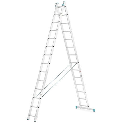 Alve – Échelle escamotable 2x11 barreaux – Longueur déployée 5.13m – Aluminium et acier – Charge maximale 150 kg – Certifiée TÜV