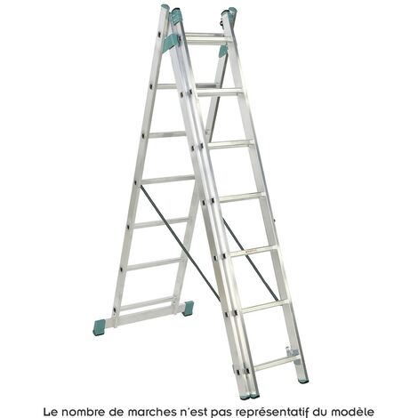 Echelle transformable 3 plans ALVE - Coulissante extensible - 12 marches