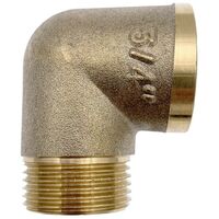 Raccord laiton coudé 90° mâle femelle à visser Ø 3/4" - à l'unité