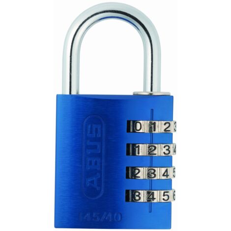 145/40 40mm Aluminium Combination Padlock Blue 49523