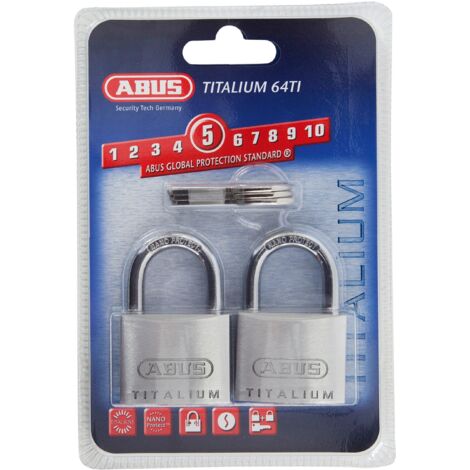 64Ti/40Mm Titalium Padlock Twin Pack