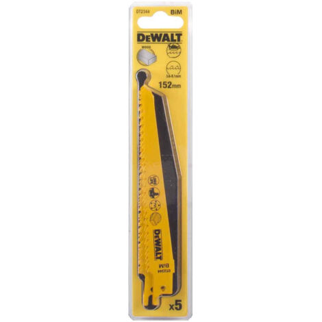 Cobolt Steel Sabre Blade Fine Fast Cuts in Wood & Plastic 152mm Pack of 5